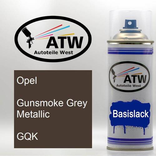 Opel, Gunsmoke Grey Metallic, GQK: 400ml Sprühdose, von ATW Autoteile West.